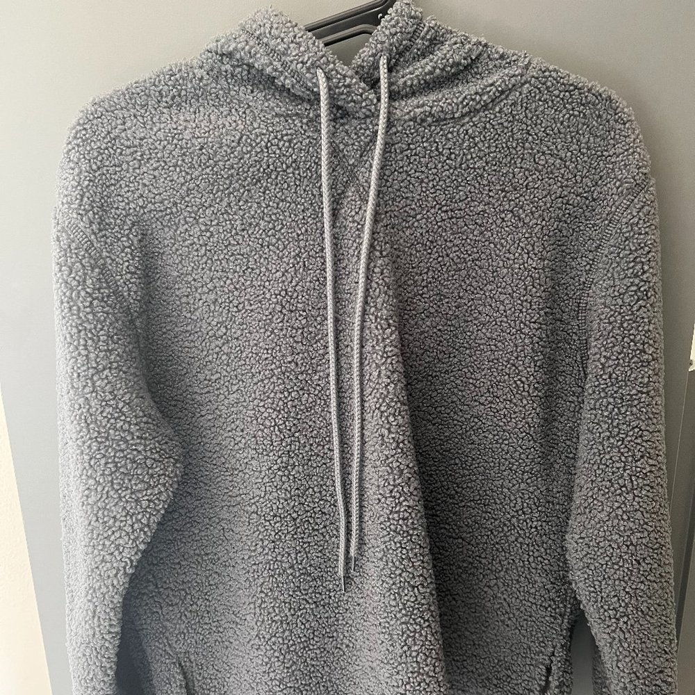 Gray Lounge Teddy Hoodie